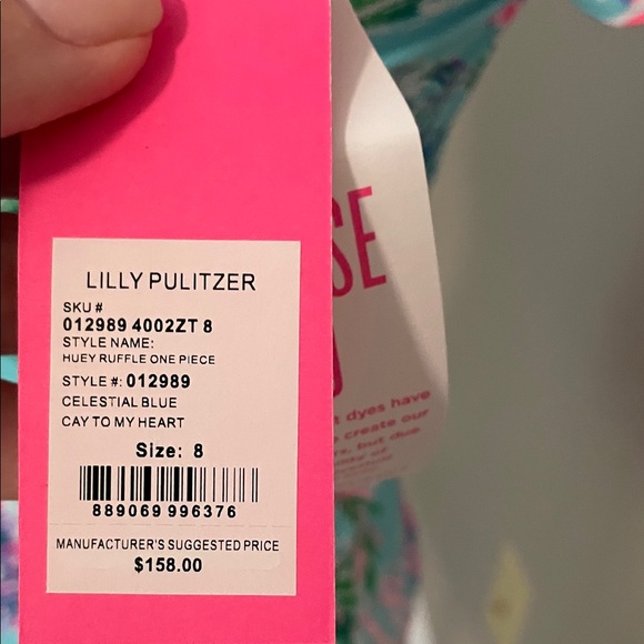 NWT Lilly pulitizer huey Ruffle Women's one piece swim suit - Picture 2 of 4